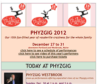 Tablet Screenshot of phyzgig.org